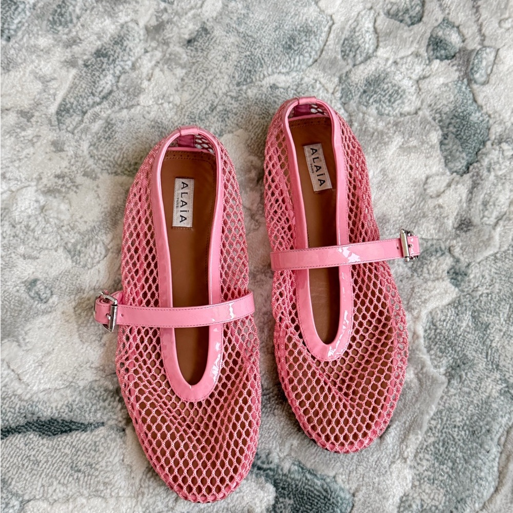Pink Mesh Mary Jane Shoes